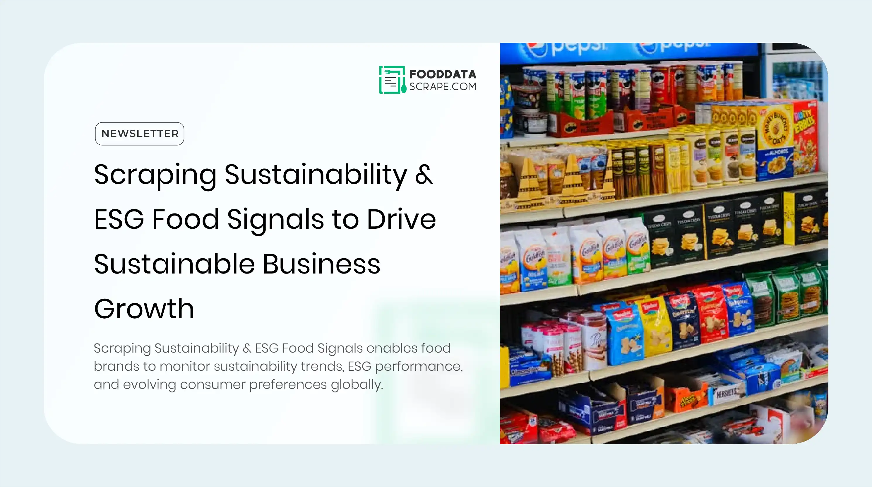 Scraping Sustainability & ESG Food Signals to Drive Sustainable Business Growth